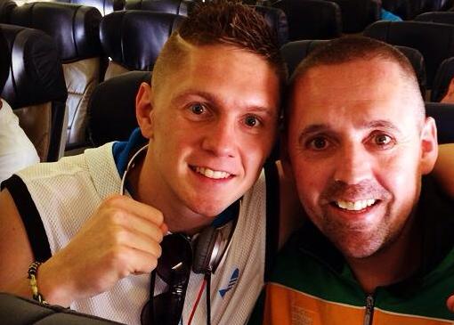 Jason and his Dad Conor on route to Las Vegas