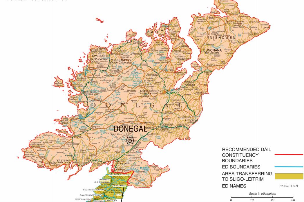 donegal constituency map