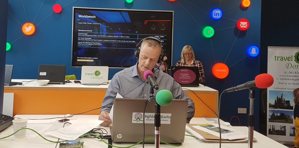 John Breslin, Workbench, Bank of Ireland, Highland Radio, Letterkenny, Donegal