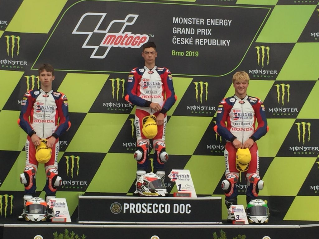 Podium for Irwin, Czech, Moto GP, Highland Radio, Letterkenny, Donegal
