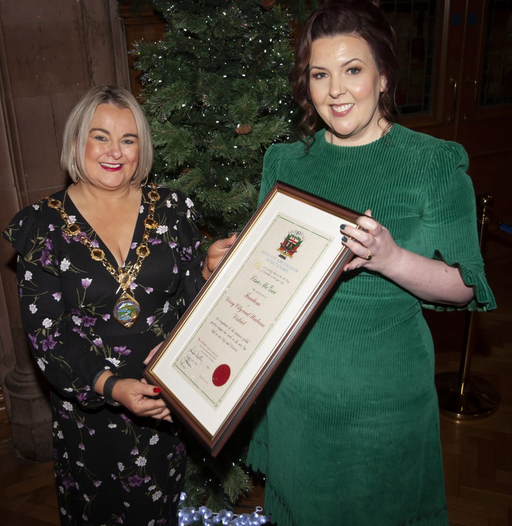 Derry Girls creator Lisa McGee officially given freedom of Derry
