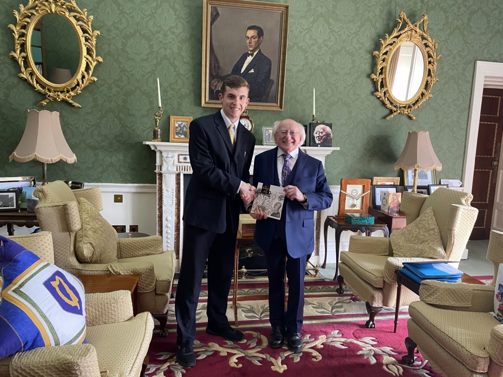 David Keaney with President Michael D Higgins