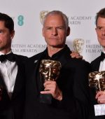 Three Billboards producers Peter Czernin, Martin McDonagh and Graham Broadbent