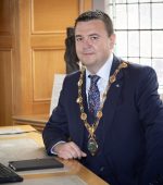 The new Mayor of Derry City and Strabane District Council, Ruairi McHugh pictured at his desk in the Guildhall, Derry on Monday afternoon. (Photo: Jim McCafferty Photography)
