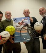 SPORTS AWARDS LAUNCH. . . .Group pictured on Thursday at the Foyle Arena for the Derry City and Strabane District Council’s Sports Awards 2018/19 launch. This year’s event will be held in the Fir Trees Hotel, Strabane on Thursday, May 30. Included from left are Aidan Lynch, Sports Development Manager, Derry City and Strabane District Council, Seamus McGilloway, Chair, District Sports Forum, Aodhan Harkin, Vice Chair, District Sports Forum and Bill Anderson, Institute FC/District Sports Forum.  (Photo: Jim McCafferty Photography)