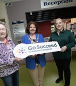 GO SUCCEED - RURAL ROADSHOW LAUNCH. . . .The Mayor of Derry City and Strabane District Council, Patricia Logue pictured at the Eglinton Community Centre on Thursday afternoon last to launch the 'Go Succeed - NI Business Support' Roadshow. Included are Debbie Caulfield, manager, Eglinton Community Centre and Maria McKeever, Business Officer, DCSDC.