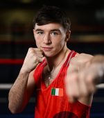 11 February 2026; Jude Gallagher during an IABA World Boxing Championships shoot at the High Performance Unit on the Sport Ireland Campus in Dublin. Photo by David Fitzgerald/Sportsfile *** NO REPRODUCTION FEE ***