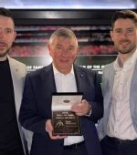 Martin McHugh GAA Hall of Fame Inductee with his sons Mark and Ryan. PhotO Kilcar GAA.