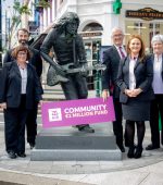 AIB Ballyshannon staff members Darragh Fallon Mark Crawford Branch Manager Aoife Branley Brigid Boyle Angela McGroary Ger Dolan