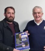 Beyond The Line author Chris McNulty with Finn Valley AC Chairperson and founder member Patsy McGonagle