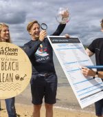 Clean Coasts launch the 2022 Big Beach Clean, sponsored by Cully and Sully. Left to right - Elaine Doyle – Clean Coasts Campaigns Officer, Colum O'Sullivan – Founder of Cully & Sully and Cullen Allen – Founder of Cully & Sully. Photos: Cathal Noonan