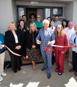 Noel Cunningham cuts the ribbon at for the Northwest Regional Drug & Alcohol Task Force who opened Rowan House – A New Hub for Recovery and Community Support in Donegal. Photo Clive Wasson