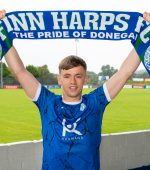 Finn Harps announce the signing of Ciaron Harkin at Finn Park on 29 July 2026. Photo by Clare McCahill / Finn Harps Media
