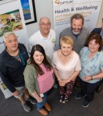 Donegal half Marathon volunteers sponsors OPTUM Medical Health & Wellbeing Company with members of the Donegal Half Marathon, Donegal Sports Partnership and the Letterkenny Volunteer Centre.