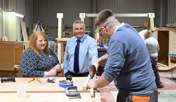 Strictly embargoed until 00:01 on Thursday 26 March 2026
Justice Minister Naomi Long is pictured with Magilligan Prison Governor Gary Milling. Magilligan Prison has been described as one of the highest-performing prison establishments in the United Kingdom in a Criminal Justice Inspection report. Picture: Michael Cooper