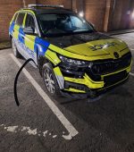 Damaged police car DC