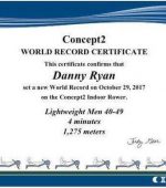 Danny Ryan Certificate