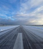 Derry runway snow