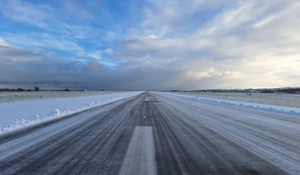 Derry runway snow