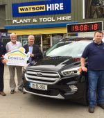 Caption One:
The Donegal Half Marathon and Team Challenge Cup takes place this Sunday 19th August. Pictured getting ready for this weekend's event are some of the Donegal Half Marathon sponsors (l-r) Kieran Barron, Value Centre Letterkenny, Danny McDaid, Donegal Half Marathon, John Watson, Watson Hire, John McBrearty, Hegarty’s Ford, alongside Donegal Half Marathon committee member, Paddy Hannigan. Online registration closes on Friday at 5pm and final registration takes place at the Aura Leisure Centre, Letterkenny on Saturday from 2-6pm.