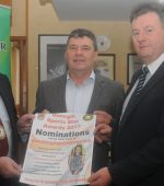 Donegal Sports Star Awards Chairperson Neil Martin (centre) at the launch of the nominations in Lifford on Monday with the Cathaoirleach of Donegal County Council Cllr Gerry McMonagle and the Local Authority’s Chief Executive Seamus Neely. For nomination details go to donegalsportsstarawards.ie