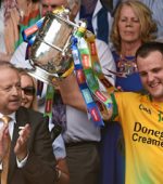 Michael Murphy lifts the Anglo Celt Cup in 2014