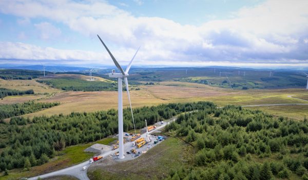 Lenalea wind Farm, donegal Final Turbine Installed. Photo Clive Wasson.