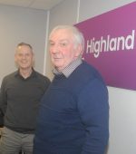 Highland's John Breslin with Eamonn Giles.