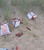 Glass bottles found on beach