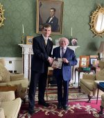 David Keaney with President Michael D Higgins