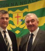 Outgoing Chairman Sean Dunnion (left) and new Chairman Mick McGrath (right). Photo Official Donegal GAA