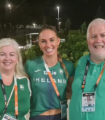Ireland Team Operations Manager Teresa McDaid, Kelly McGrory and AI President John Cronin.