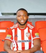 Derry's new signing James Akintunde got the opener