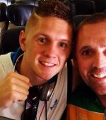Jason and his Dad Conor on route to Las Vegas