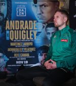 November 16, 2021; Manchester, New Hampshire; Behind the scenes of Jason Quigley on media day during fight week in Manchester, NH on November 16, 2021. Mandatory Credit: Melina Pizano/Matchroom.