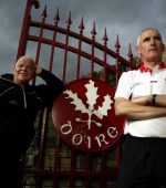 John Morrison pictured with Mickey Moran during their time at Derry