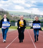 Derry City & Strabane District Council Mayor Sandra Duffy pictured at the launch of the Strabane Lifford Half Marathon with Catherine Ashford, Events Coordinator, and Lifford-Strabane AC's Claire McGuigan.