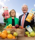 No repro fee
4-5-22
Lidl Ireland are delighted to announce they have signed a new deal worth more than €8 million with Donegal juice and smoothie producer Mulrines. The new multi million deal will see Mulrines premiere juices and smoothies feature on shelves across Lidl’s 210 stores throughout Ireland and Northern Ireland as well as a number of stores in Great Britain.  
Picture shows from left Rebecca Buchanan, Buyer at Lidl Ireland & N. Ireland; and Peter Mulrine, Chairman, Mulrines;  Pic: Joe Dunne/Naoise Culhane Photography-no fee