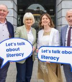 'Literacy Changes Lives'- L-R -Literacy Ambassador Michael Power, Min Marian Harkin, Maria Riordan, Manager of ALL Programme Office, Colm McEvoy,SOLAS Executive Director