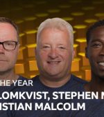 Blomkvist, Maguire and Malcolm. Photo: BBC Sport Twitter
