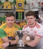 Donegal's Eamonn Doherty & Tyrone's Cathal McShane. Photo - @UlsterGAA