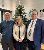 Newly elected Donegal ETB Chairperson Cllr Michael McBride (right) and Deputy Chairperson Patsy McVicar (left) with Chief Executive Anne McHugh.