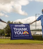 O'Neills scrubs and thank you banner The Tinnies