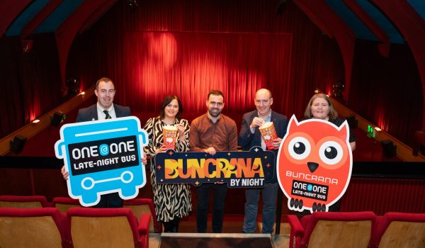 Fionán Bradley (DCC Councillor – NTE Steering Committee), Sophie Gallagher (Donegal County Council -Night-Time Economy Advisor Buncrana), Jack Murray (DCC Councillor), Bryan Cannon (Donegal County Council – Director Of Services) and Joy Beard (DCC Councillor)