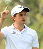 RABAT, MOROCCO - APRIL 20:  Paul Dunne of Ireland celebrates his hole in one on the 17th hole during the second round of the Trophee Hassan II at Royal Golf Dar Es Salam on April 20, 2018 in Rabat, Morocco.  (Photo by Andrew Redington/Getty Images)