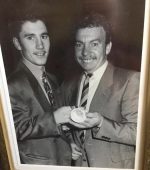 Peter O'Donnell with special guest Wayne McCullough at the 1992 Awards