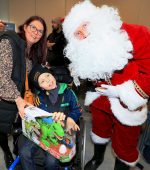 Denise and Jack Donaghy happy to meet Santa Claus at the event in Letterkenny University Hospital.