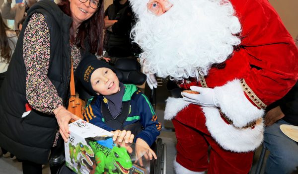 Denise and Jack Donaghy happy to meet Santa Claus at the event in Letterkenny University Hospital.