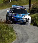 Ken Block back out on the stages on Saturday in Donegal. Photo Brian McDaid.