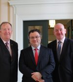Pat Ramsey and Mark Durkan with Minister Stephen Farry.